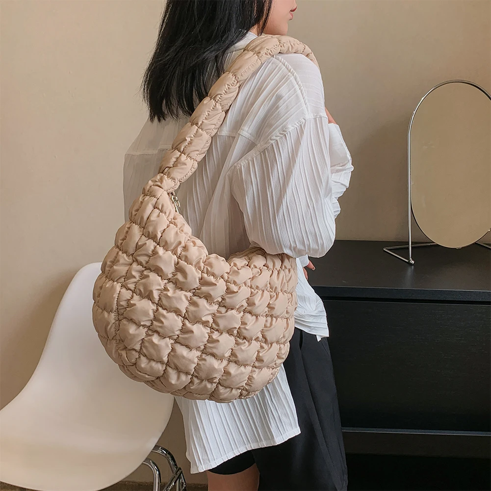 Quilted-Pleated-Crossbody-Bag-for-Women-Padded-Shoulder-Bag-Ruched-Cloud-Bubbles-Hobo-Nylon-Handbags-Purse-3