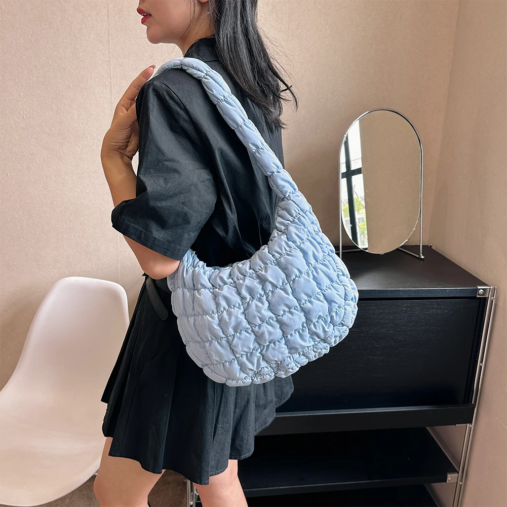 Quilted-Pleated-Crossbody-Bag-for-Women-Padded-Shoulder-Bag-Ruched-Cloud-Bubbles-Hobo-Nylon-Handbags-Purse-4