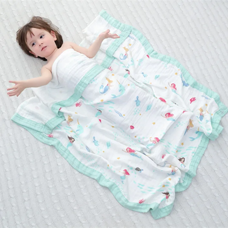 baby-muslin-blanket-watermelon-quilt-four-layer-bamboo-Muslin-Tree-swaddle-better-than-Anais-Baby-bamboo-2